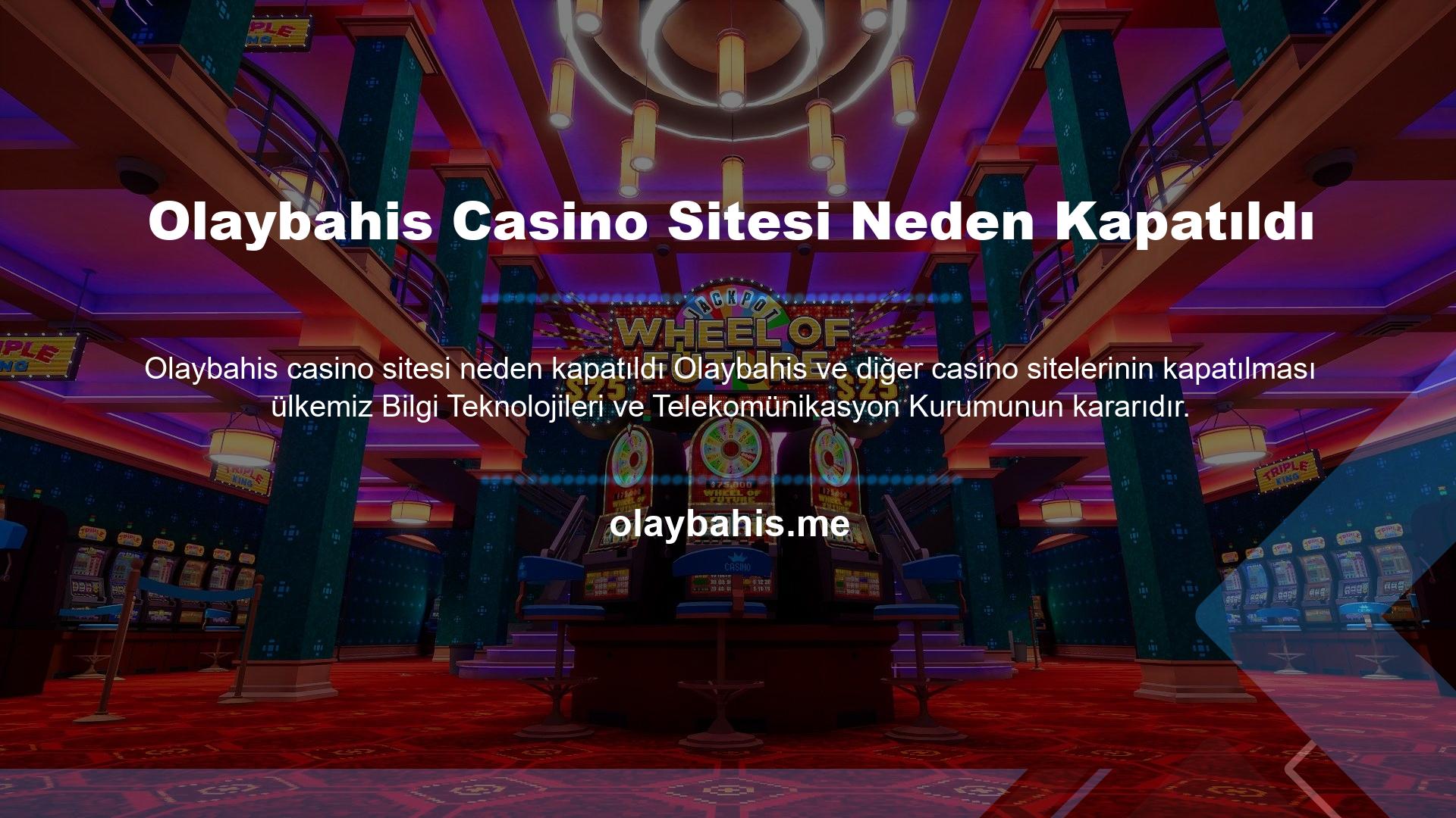 Bu kararın dayanağı, Cumhurbaşkanlığı Teşkilatı'nın 56 sayılı Türk Kanunu'na göre, casino siteleri yurt dışında lisanslı ve denetlenmiş olsa bile, casino ve spor bahis siteleri kuruluşlarının işletmeci şirket olarak değerlendirilmesine izin vermemesidir